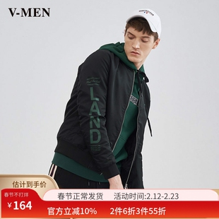 VMEN威曼潮牌飞行员夹克外套男韩版潮流字母印花棒球服831604911