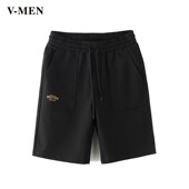 VMEN威曼潮流针织短裤 922223011 印花中裤 男韩版 青年休闲五分裤