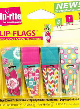 标签回形针创意回型签 可利普瑞clip-rite多功能分类书签 索引夹