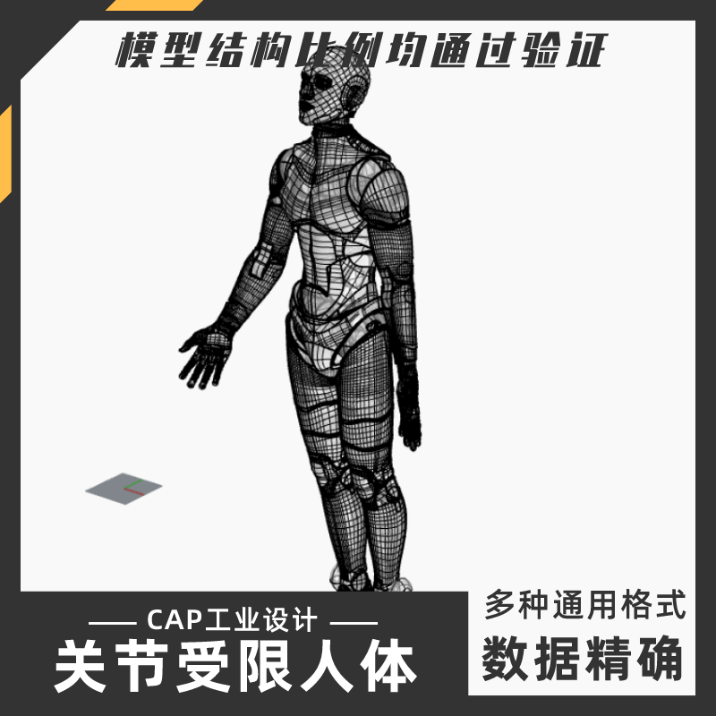 关节受限假人人体模型模型 犀牛结构建模Rhino proE C4D max 素材