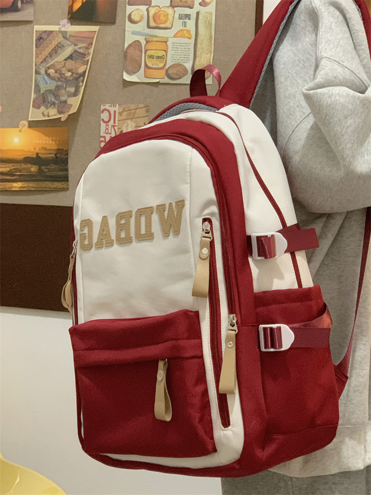复古防水大容量双肩包日韩百搭初高中大学生书包女校园电脑背包男