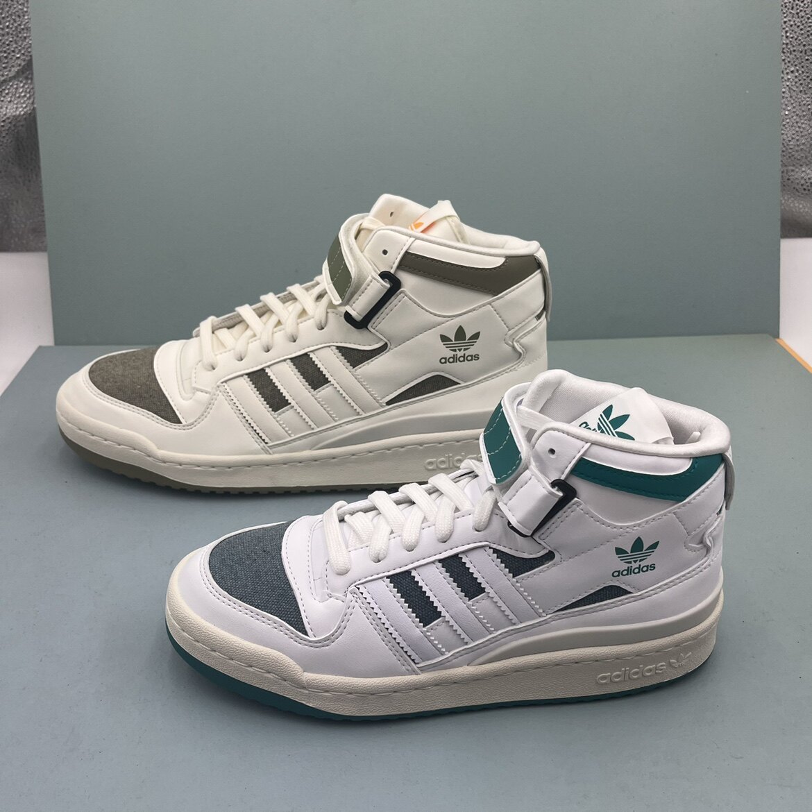 楠得体育 Adidas 三叶草 FORUM 男女高帮休闲板鞋 GZ6336 GZ6337