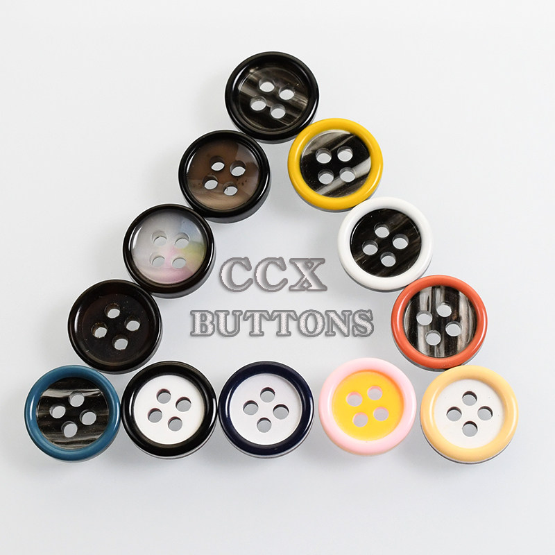 CCX高档树脂混彩衬衫POLO衫扣