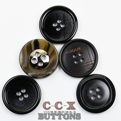 CCX树脂四眼纽扣百搭毛呢西装