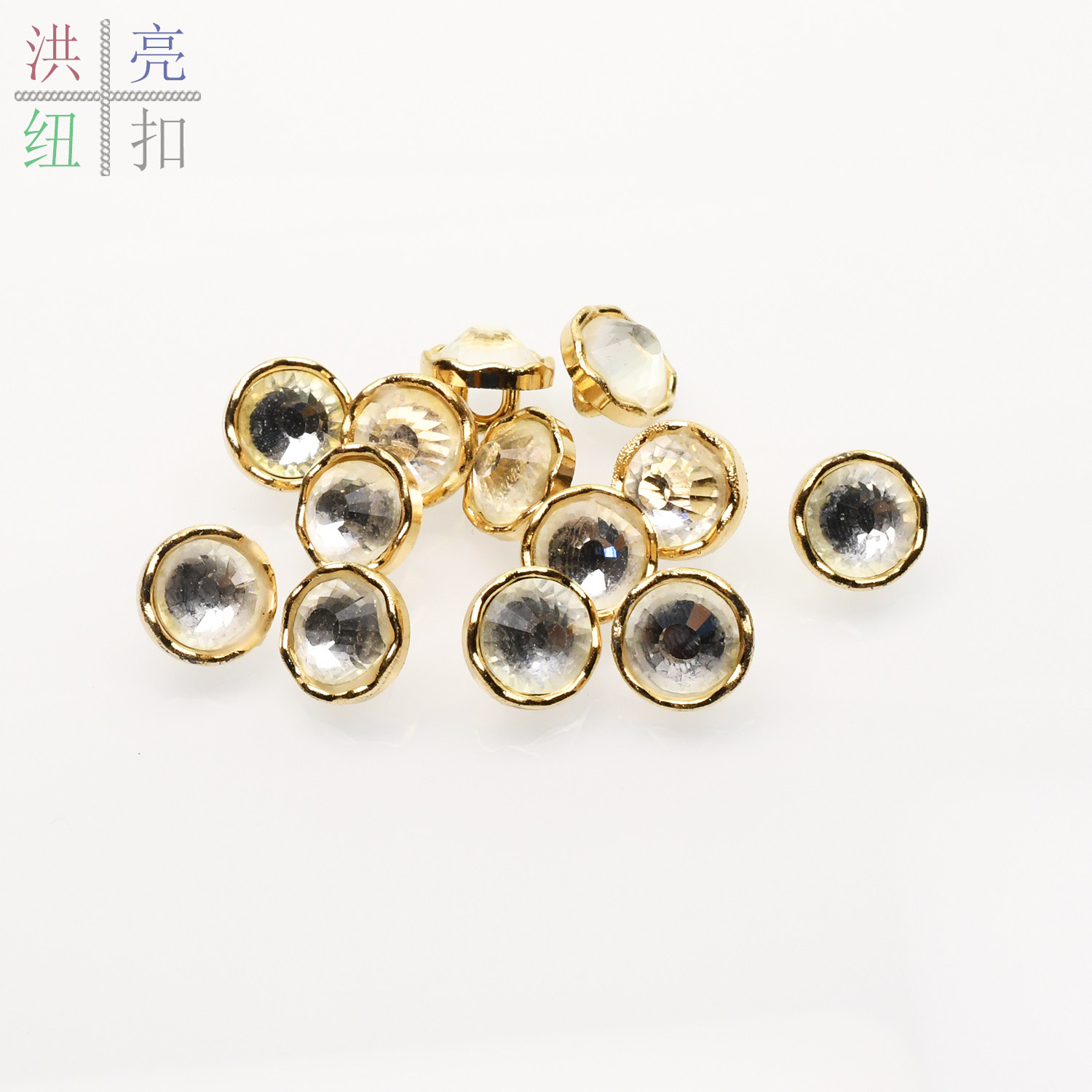 洪亮纽扣金属镶钻衬衫扣时尚精致男女衬衣钻扣针织衫开衫装饰扣子