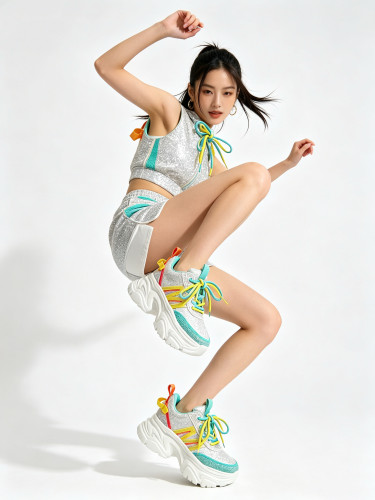 2026春季新款真皮彩色厚底爆款休闲鞋