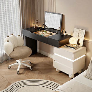 实木梳妆台卧室翻盖小户型现代简约2025新款主卧斗柜一体化妆桌
