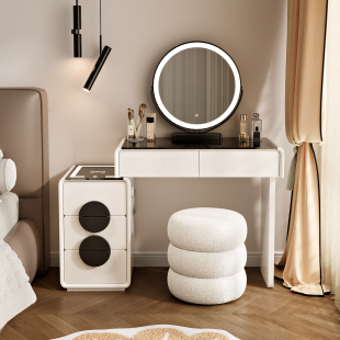 2025新款梳妆台卧室现代简约智能化妆桌斗柜一体收纳柜小户型简约