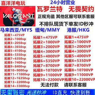 valorant充值瓦罗兰特马来西亚服无畏契约马来VP代充