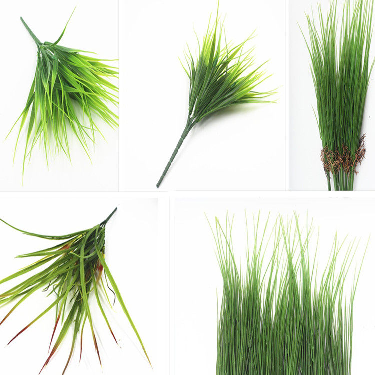仿真假花绿植盆栽装饰植物桌面摆件插花配材塑料假草小草尖草