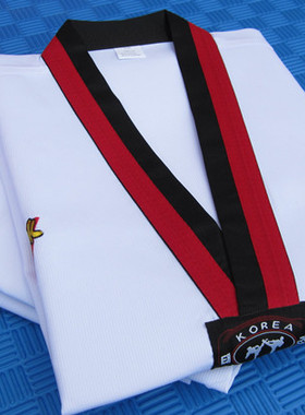 跆拳道服装 儿童ATAK条纹道服 夏装 长袖 短袖 纯棉 男女特价