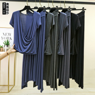 外穿洋气家居套装 T恤半身裙两件套宽松大码 莫代尔短袖 睡衣女夏季