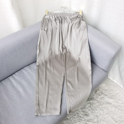 哈伦裤女夏薄款新款2021年高腰显瘦宽松银灰色小脚休闲萝卜裤子