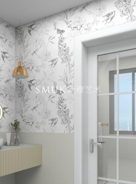 法式装饰画卫生间厕所马桶背景墙贴浴室挂画防水自粘免打钉孔壁画