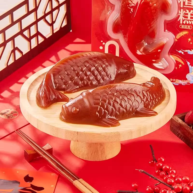 沂蒙公社锦鲤山楂糕鱼型鲤鱼山楂糕无添加年年有鱼山楂鲜零食320g