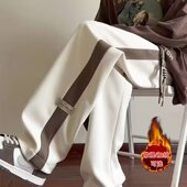 子男士 美式 运动卫裤 300G重磅条纹裤 男秋加绒潮牌宽松直筒休闲长裤