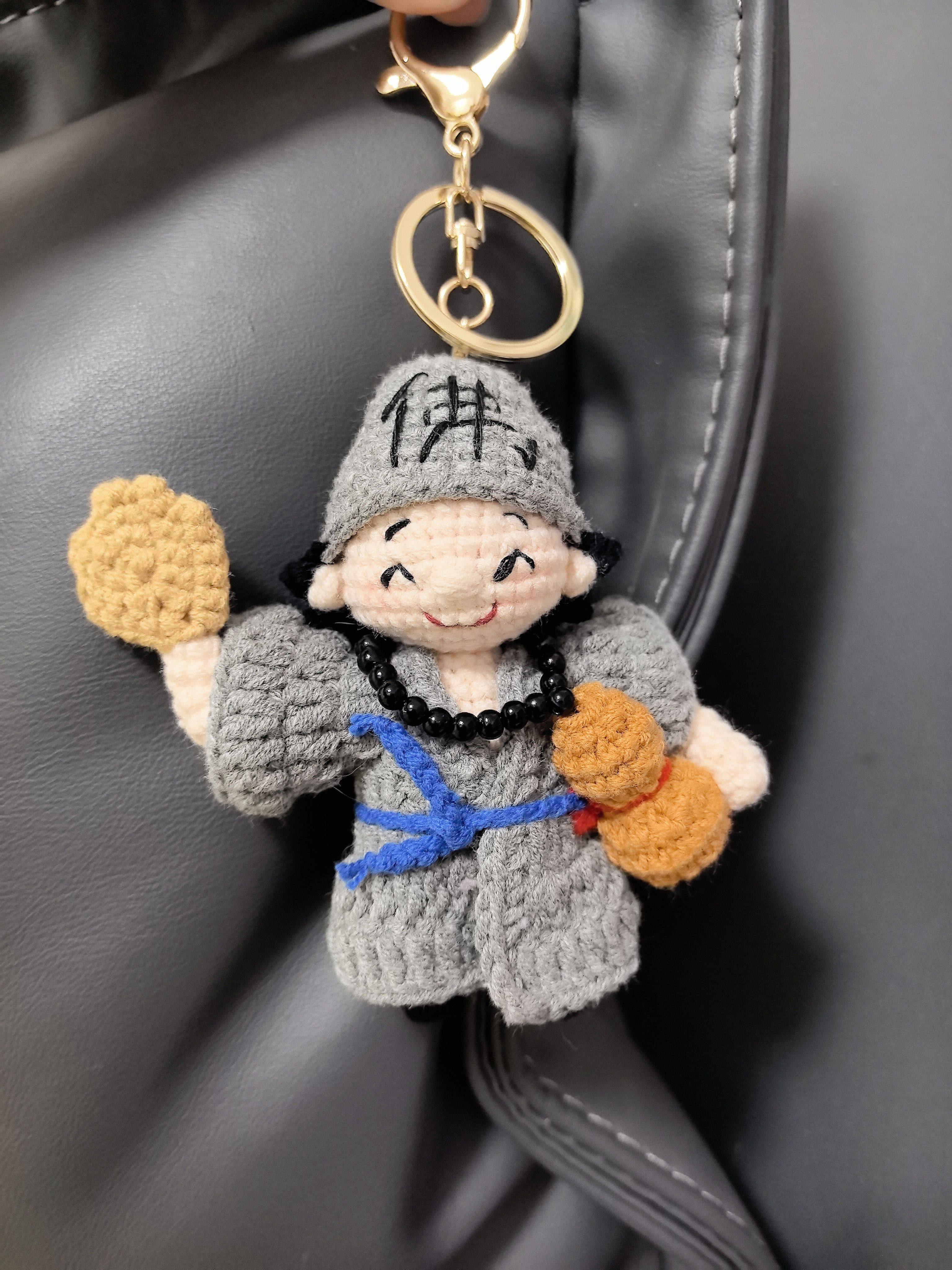 现货 济公人物挂件玩偶包包挂饰钥匙扣佛家人偶桌面摆件车挂