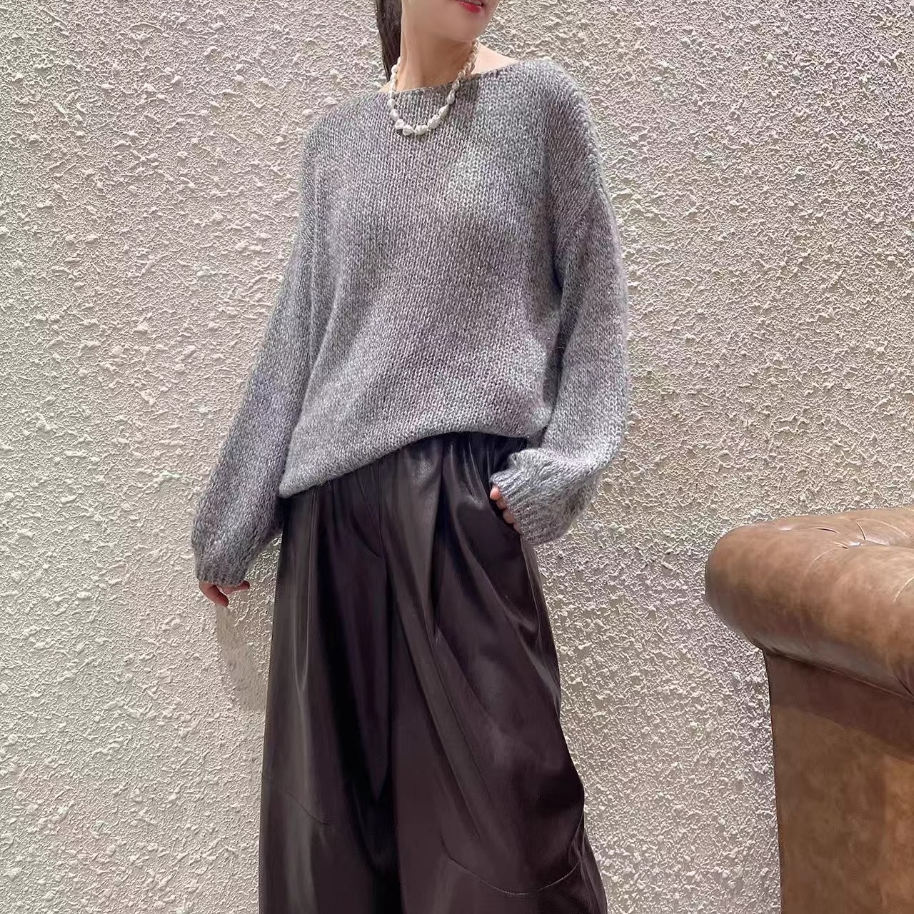 羊绒桑蚕丝羊毛花式纱线4股拼亮片羊绒衫毛衣羊毛衫