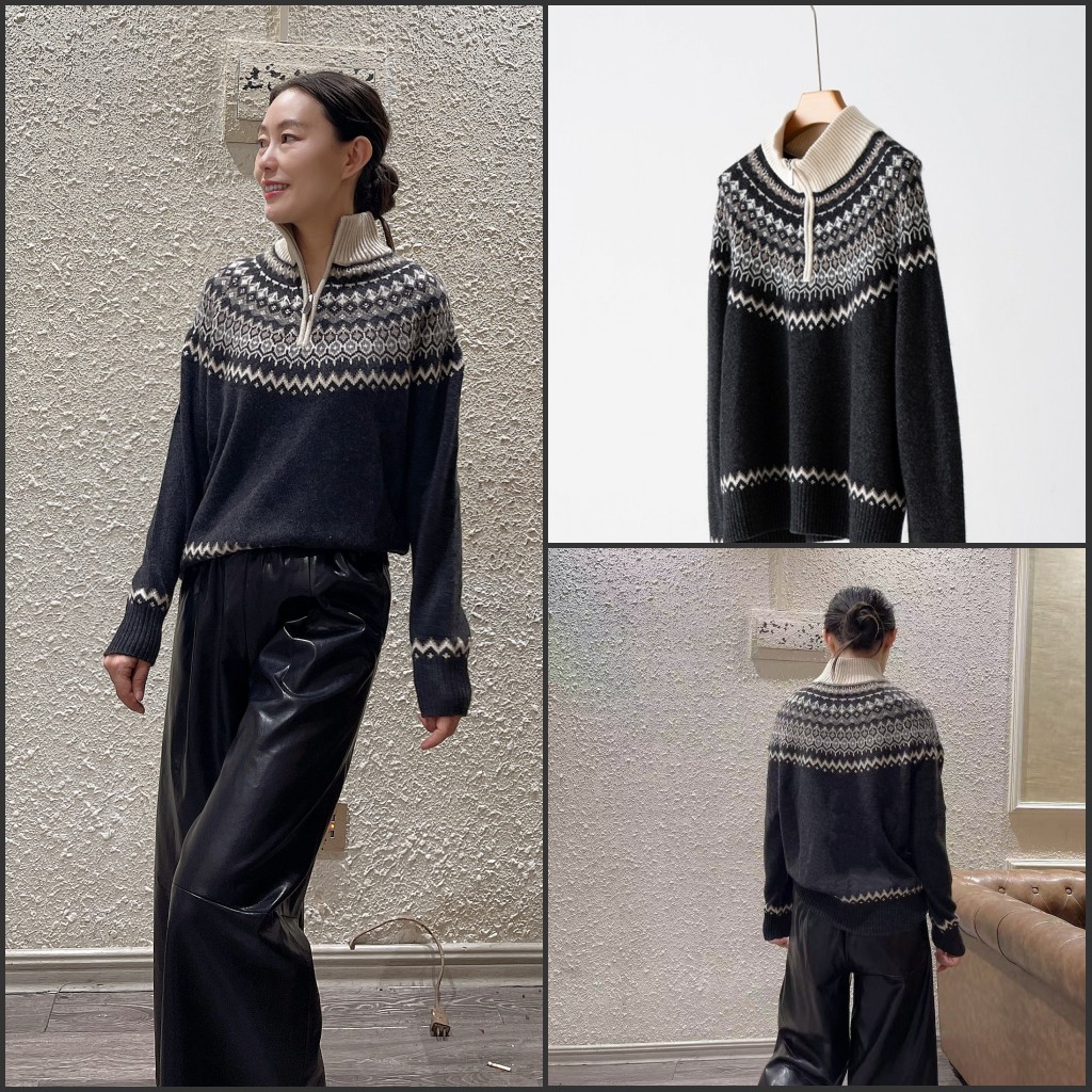 小禾费尔岛纯羊绒衫