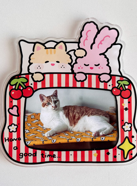 卡通小猫3寸亚克力磁吸冰箱贴
