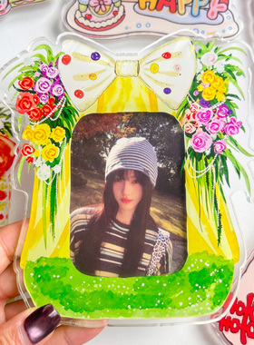 创意情侣相框磁吸亚克力冰箱贴婚礼3寸小卡拍立得相框生日礼物