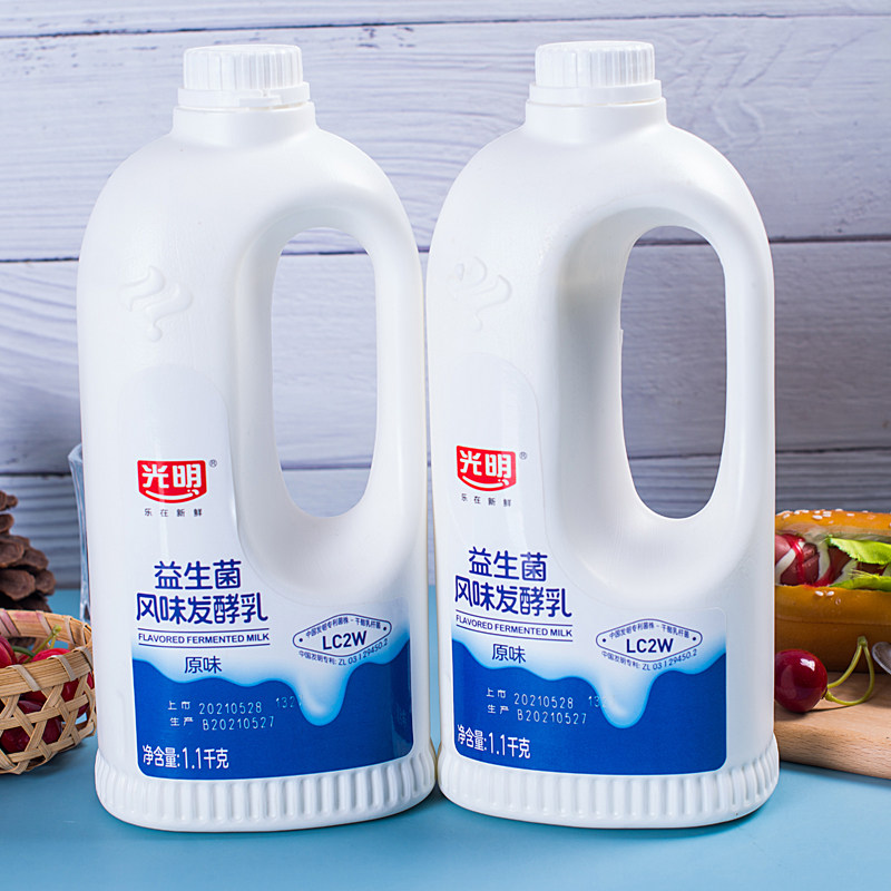 光明益生菌酸奶1.1kg*2桶