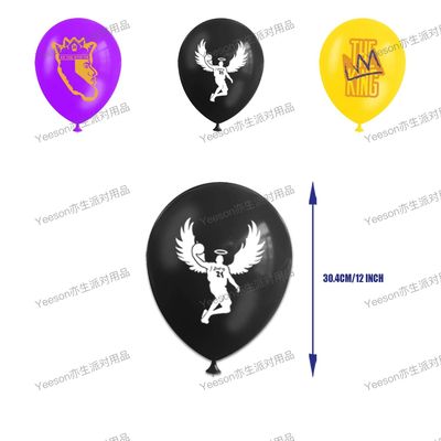 湖人篮球队气球星主题男朋友生日活动场景蛋糕立牌背景布置客厅