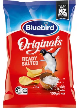 国内现货 代购新西兰进口零食Blue bird薯片原味酸奶酪盐鸡肉膨化