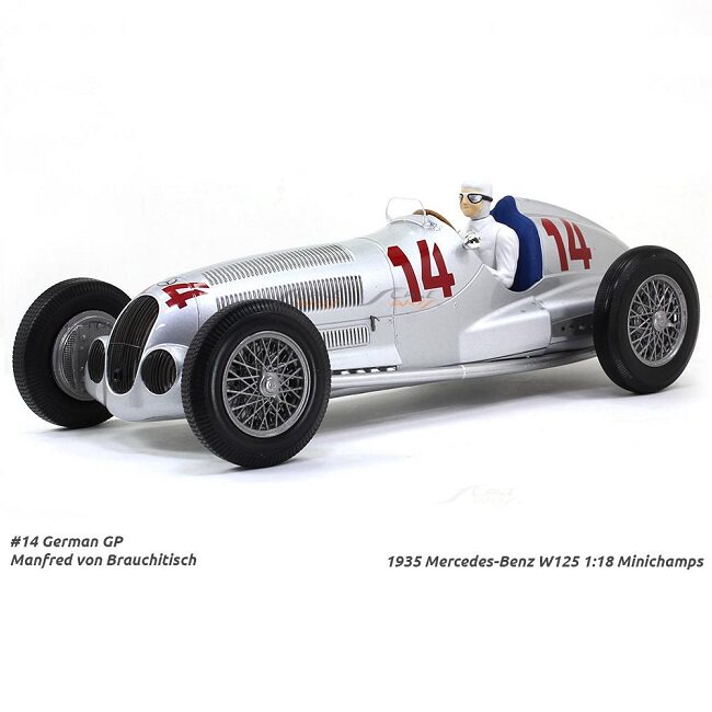 迷你切 Minichamps 1/18 奔驰 BENZ W125 银箭 1937