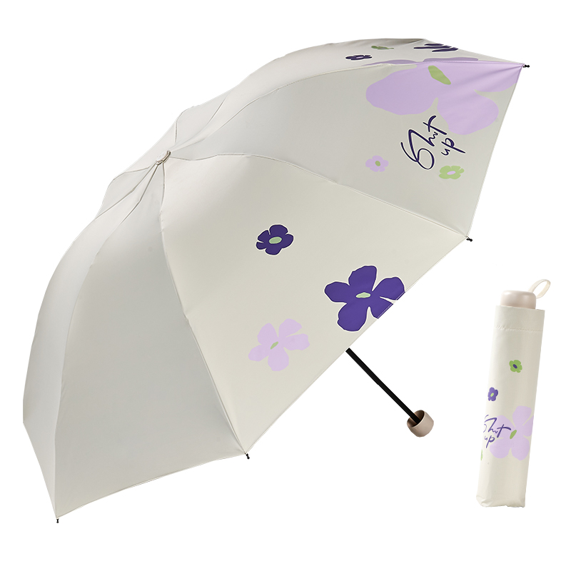 天堂伞晴雨伞正品太阳伞女防晒防紫外线遮阳伞黑胶折叠小清新印花