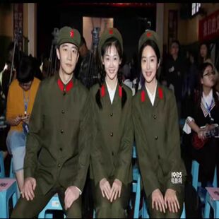 红军装 男女成人儿童小红军衣服抗战话剧表演服新四军八路军演出服