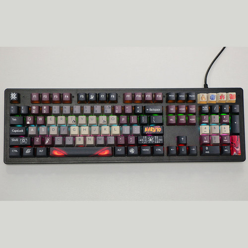 火影PBT键帽九尾狐机械键盘个性