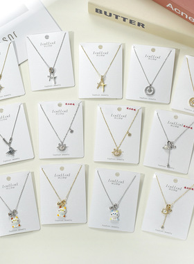 设计感几何项链轻奢精致通勤百搭环保电镀义乌饰品批货项饰