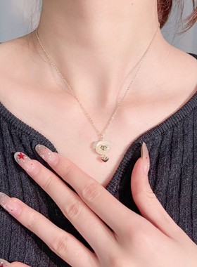 夏季新款小猪玉髓项链女高级感时尚百搭轻奢设计感吊坠门店