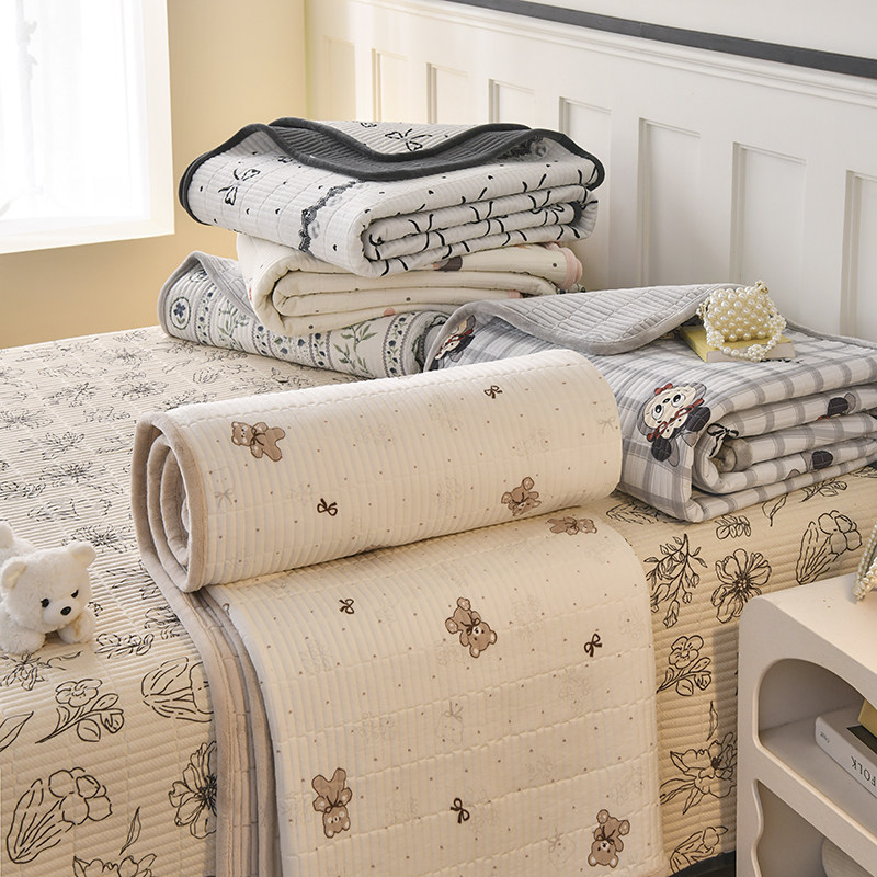 加厚牛奶绒夹棉床单单件2026新款冬季单人被单加绒床垫褥毛毯床盖