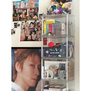 kpop专辑收纳盒娃柜专辑收纳盒防潮储存箱盲盒展示架收纳亚克力盒