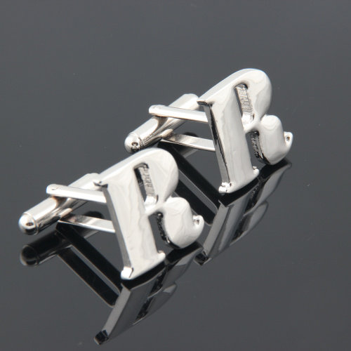 法式袖扣袖钉 男士cufflinks  字母类Capital Letter R