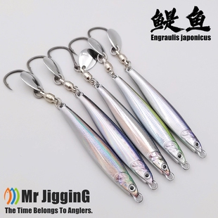 2025新款Mr JigginG海钓船钓快抽马鲛刀鱼鲅鱼专杀亮片钩鳀鱼铁板