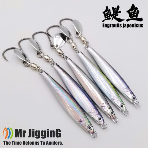 2025新款Mr JigginG海钓船钓快抽马鲛刀鱼鲅鱼专杀亮片钩鳀鱼铁板