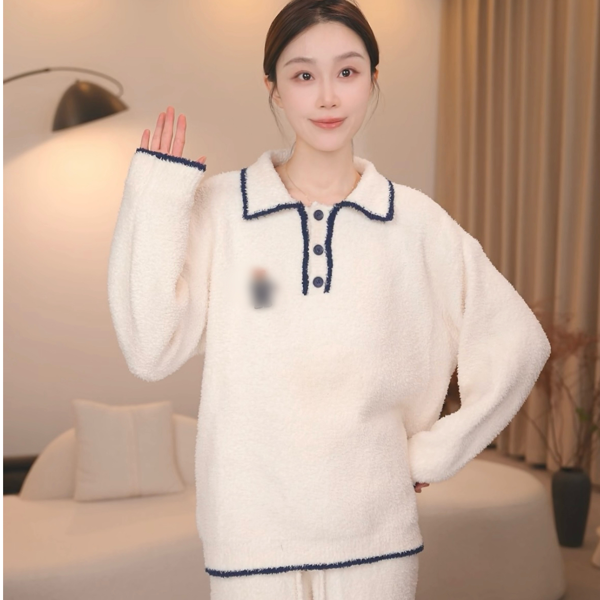 板栗小姐  【丹黎X】新品秋冬款软绵绵加绒宽松加厚家居服,女士内衣/男士内衣/家居服,睡衣/家居服套装,淘宝优惠券,粉丝福利购,淘宝优惠卷