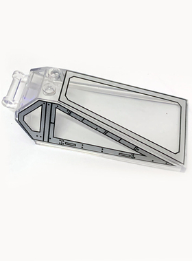 国产MOC印刷件小颗粒拼插积木配件8x4x2挡风玻璃21849 35328