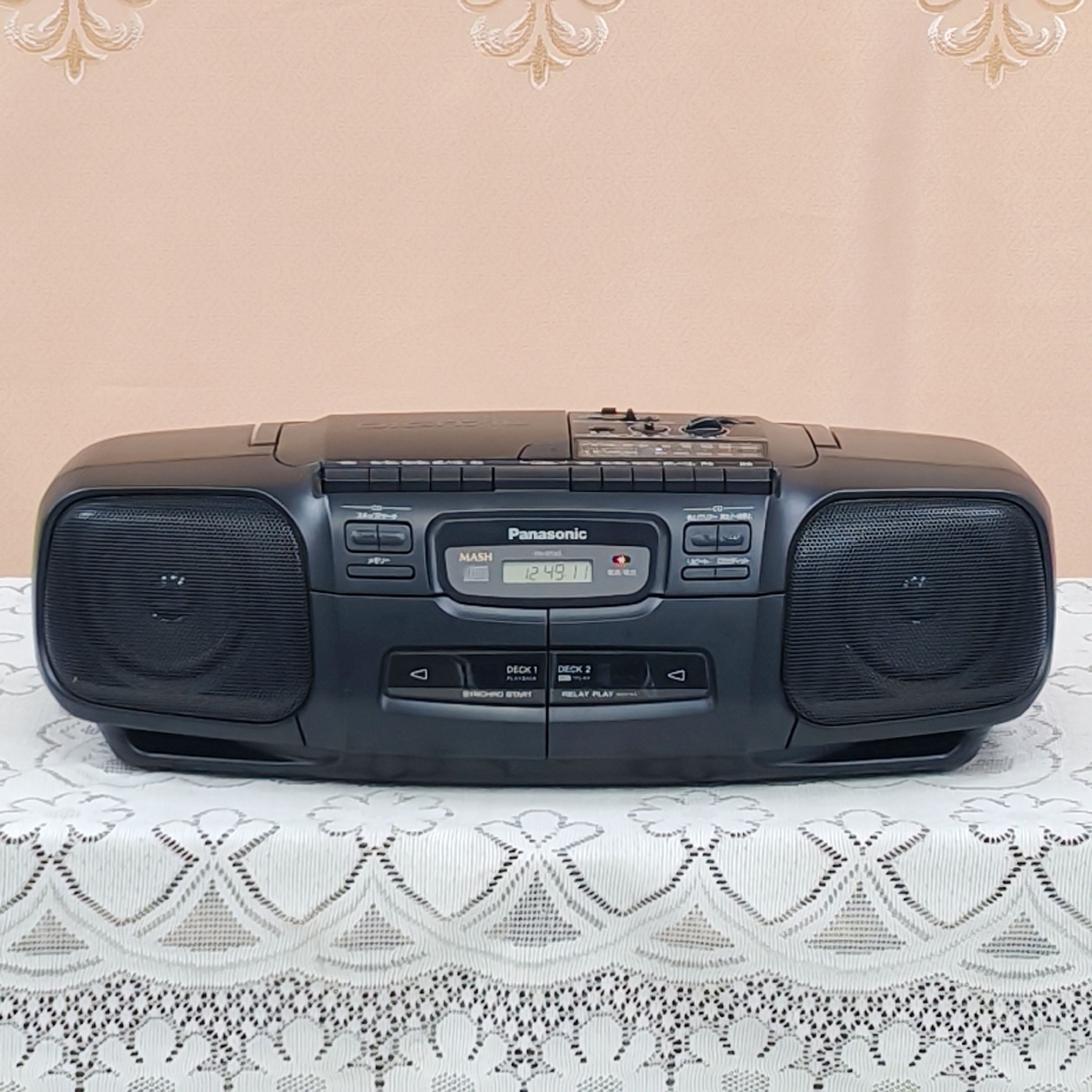 二手音响立体声双卡手提收录机图片