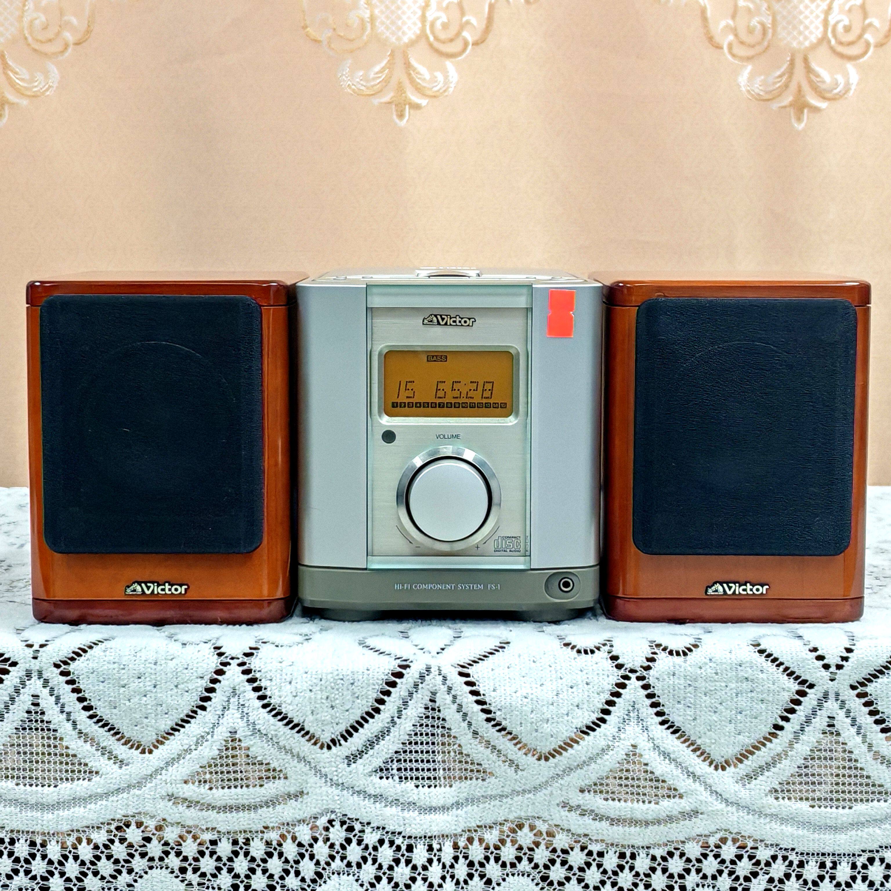 原装进口二手音响JVC fs-1桌面多功能CD收音外接蓝牙迷你组合音响