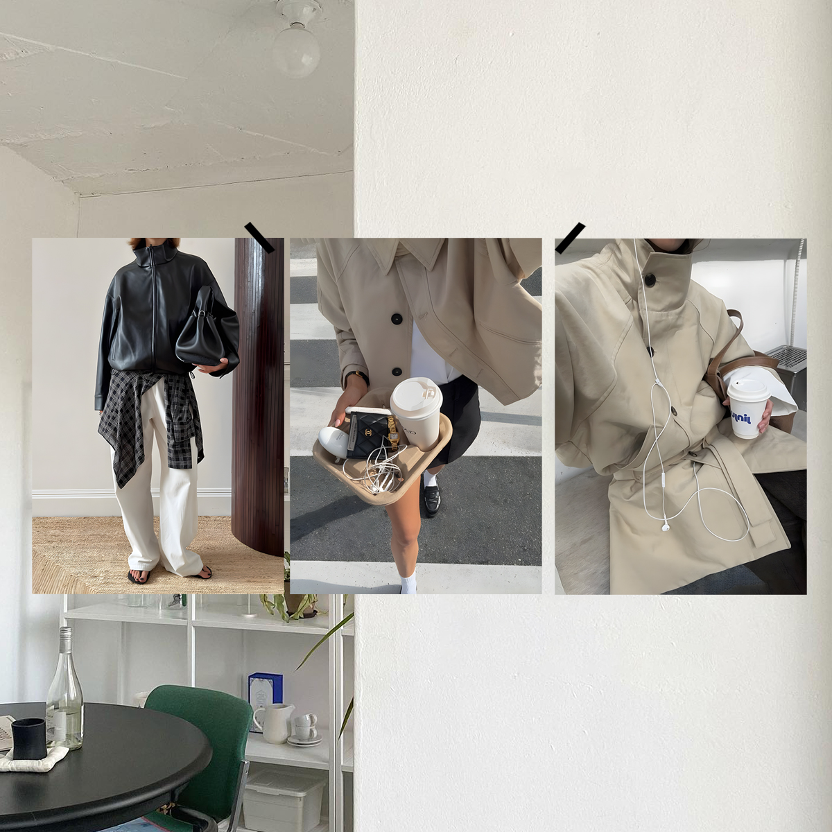 ins欧美街头秋冬走秀时装服装店拍摄直播间装饰画模特穿搭海报纸