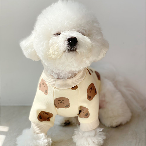 狗狗比熊潮牌春夏薄款t恤纯棉