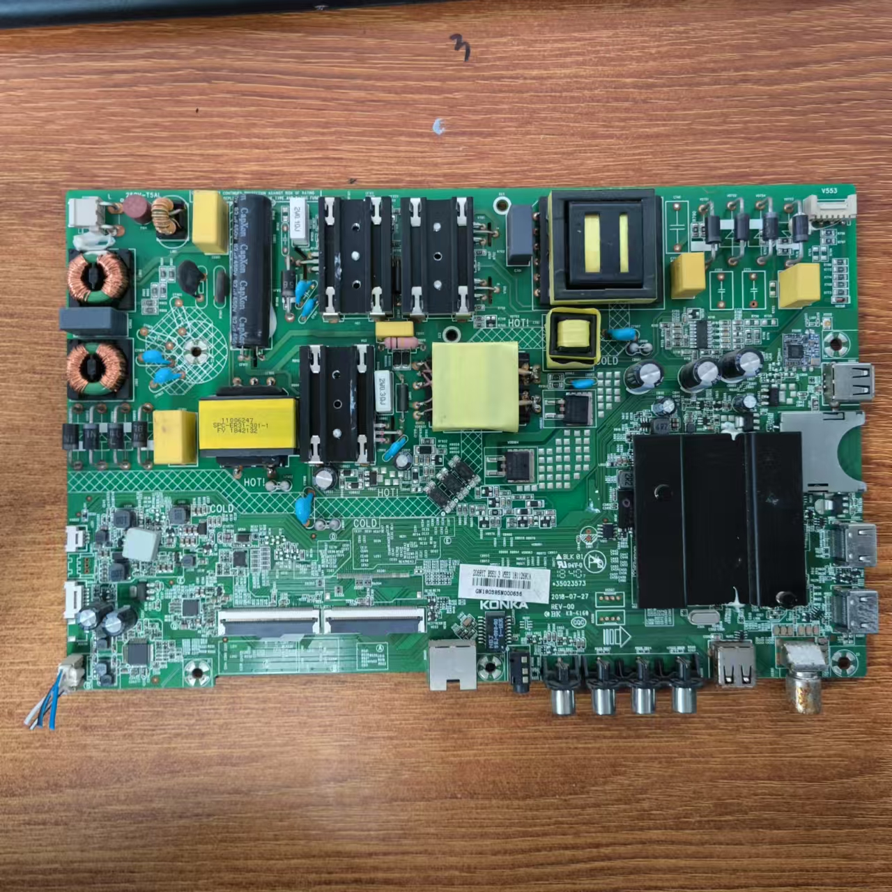 原装现货 康佳B55U电视主板35023573配屏72002068YT 2068YT测试好