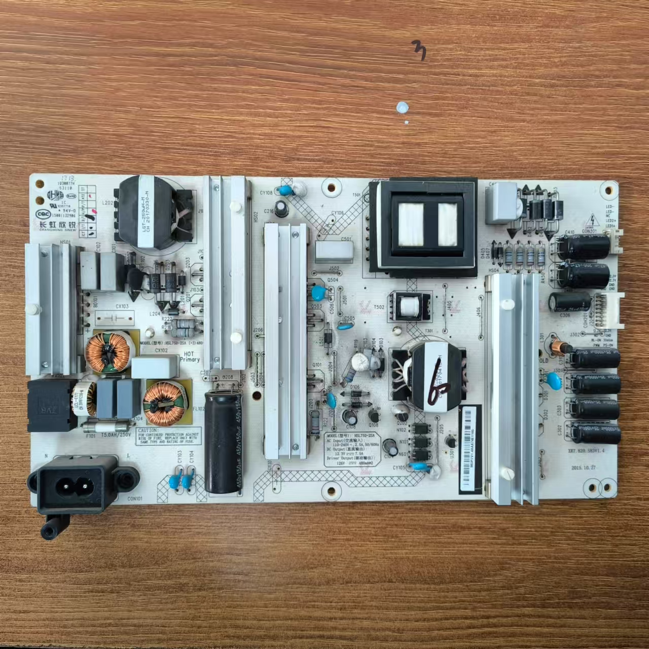 原装长虹60Q2N 60G3电源板HSL75D-2SA (+3)480-I XR7.820.583V1.4