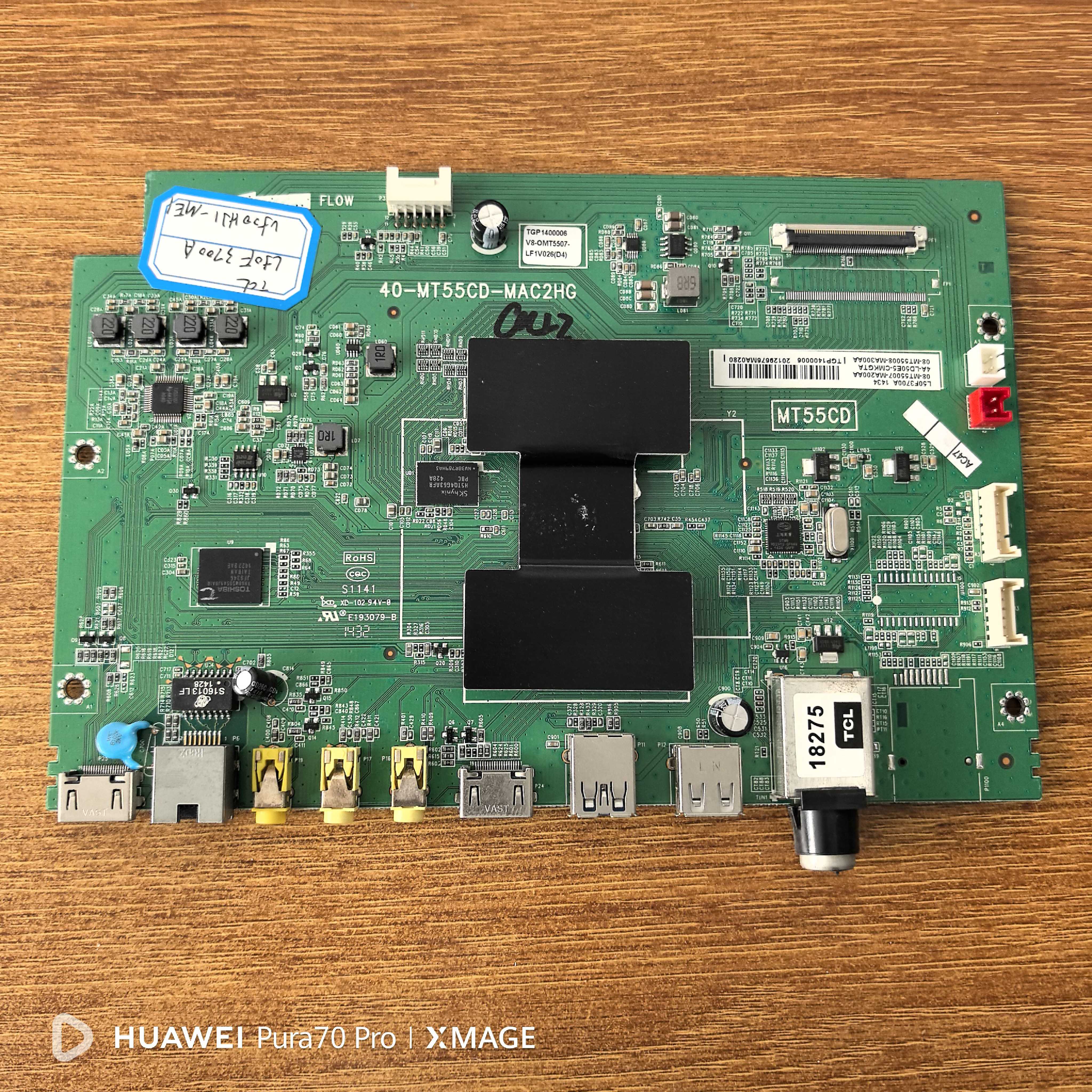 原装现货TCL L50F3700A主板40-MT55CD-MAC2HG屏V500HJ1-ME1实拍图