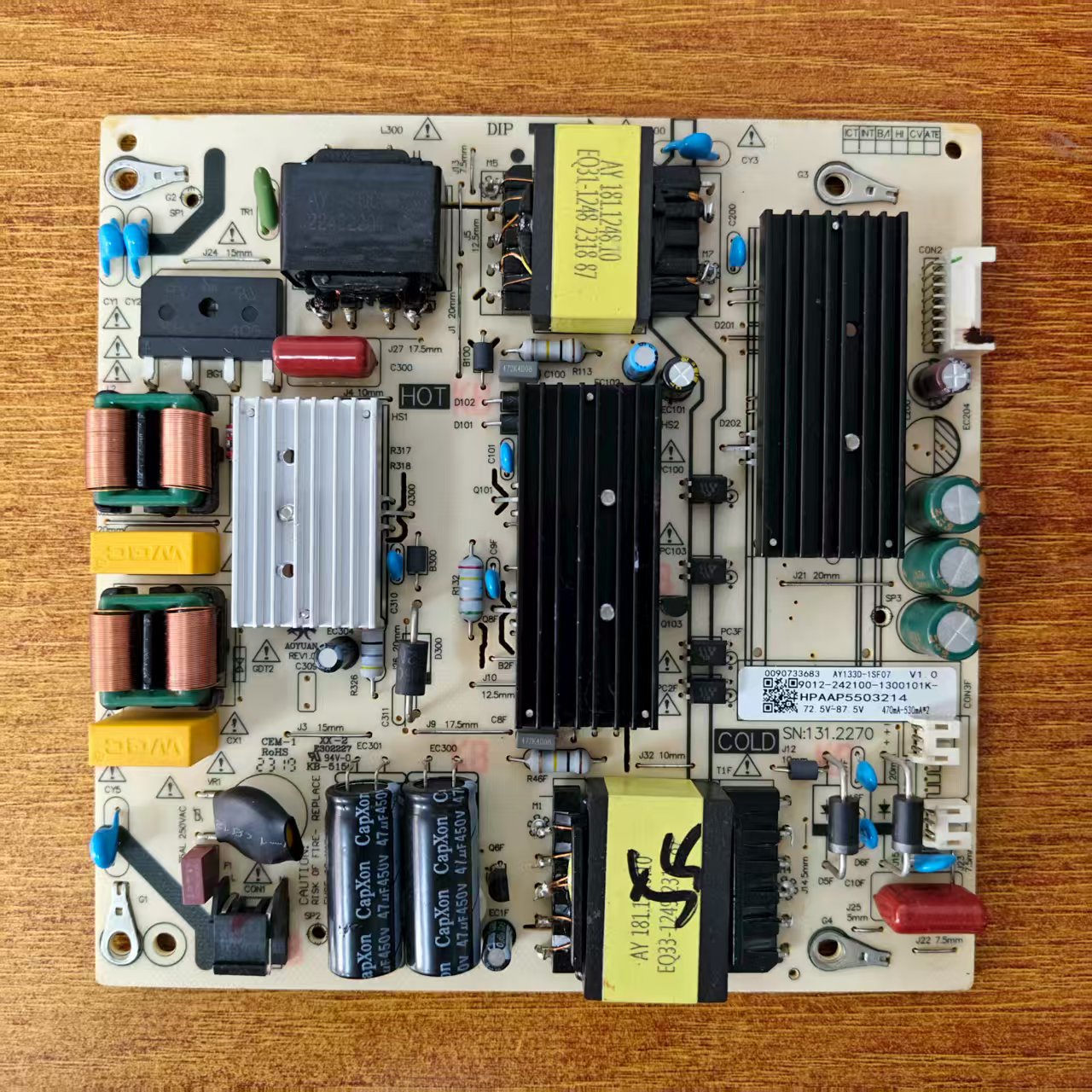 海尔55U1H55E17N电视电源板