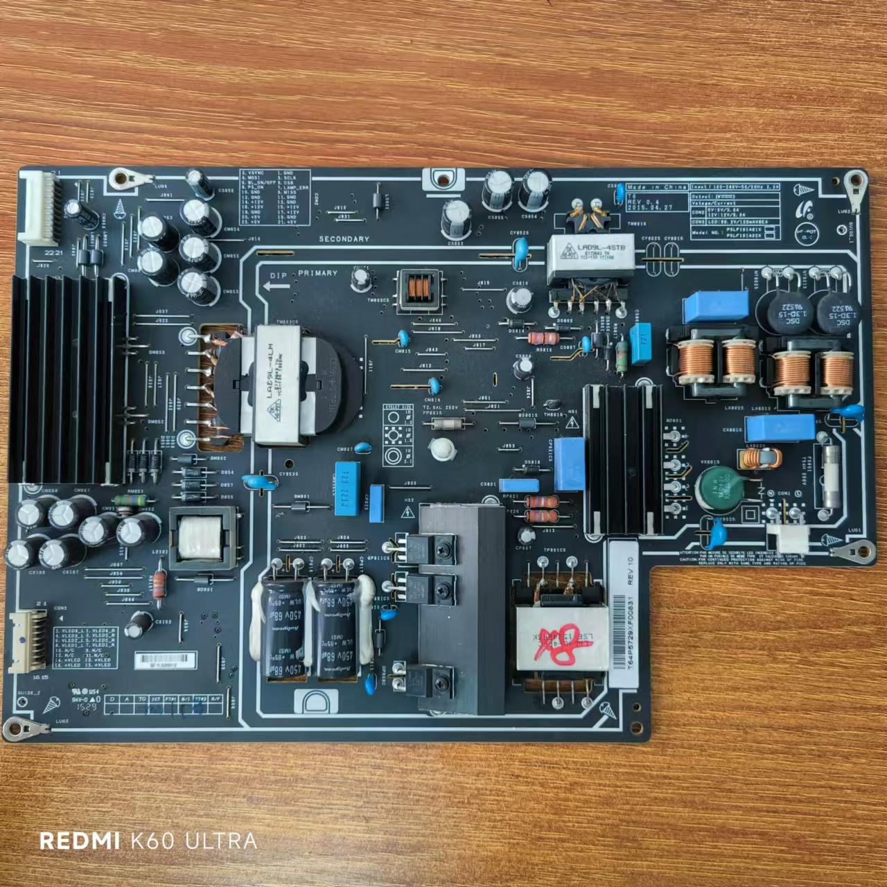 原装 小米 L48M3-AA液晶电视电源板PSLF191A01X T6 REV 0.4测好发